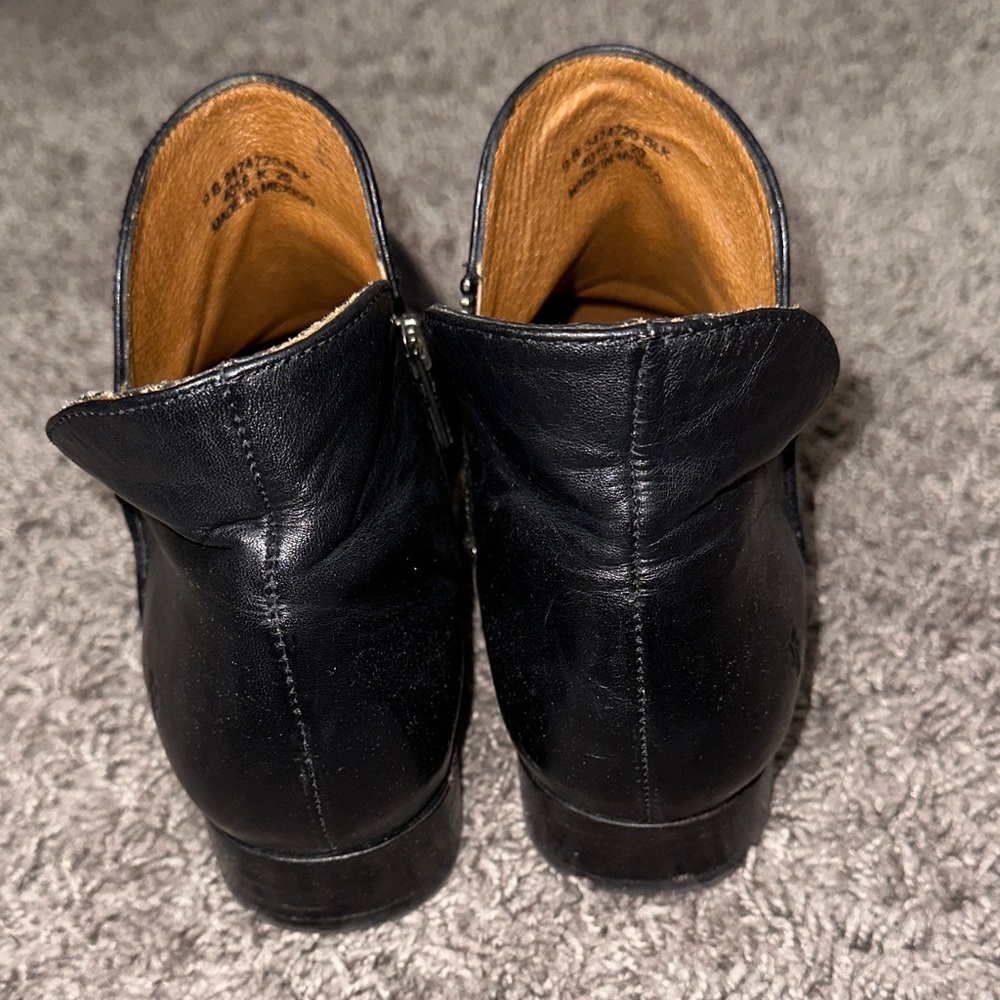 Frye Black Leather Ankle Boots - Picture 3 of 7